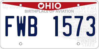 OH license plate FWB1573