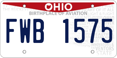 OH license plate FWB1575