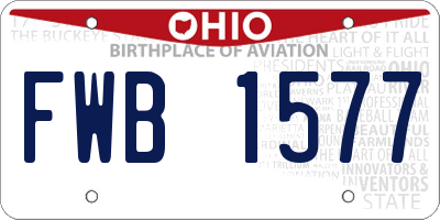 OH license plate FWB1577