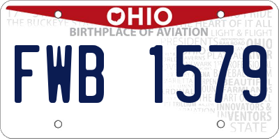 OH license plate FWB1579