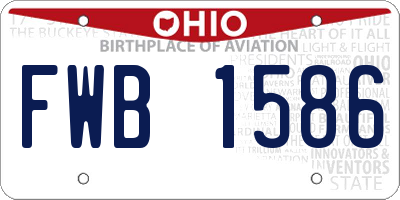 OH license plate FWB1586