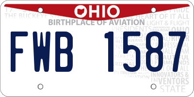 OH license plate FWB1587