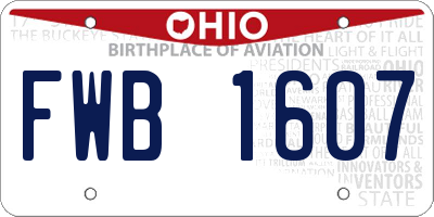 OH license plate FWB1607