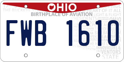 OH license plate FWB1610