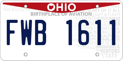 OH license plate FWB1611