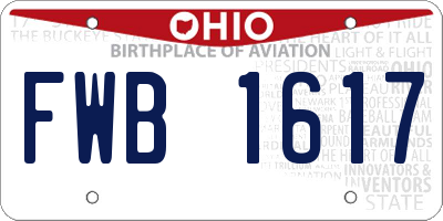 OH license plate FWB1617