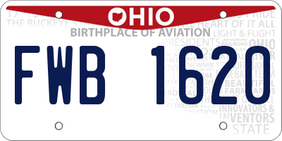 OH license plate FWB1620