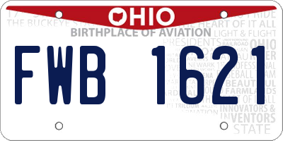 OH license plate FWB1621