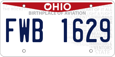 OH license plate FWB1629