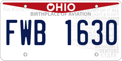 OH license plate FWB1630