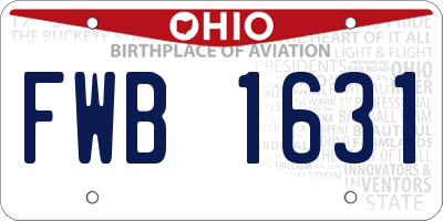 OH license plate FWB1631