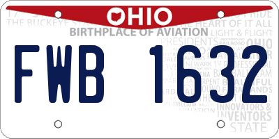 OH license plate FWB1632