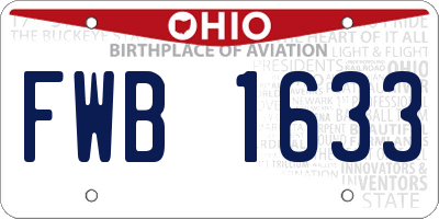 OH license plate FWB1633