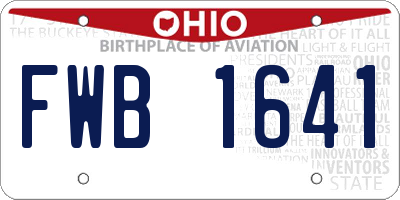 OH license plate FWB1641