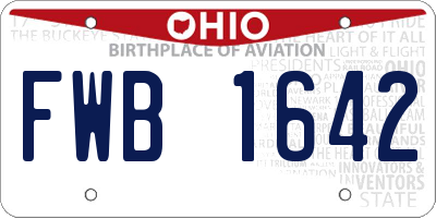 OH license plate FWB1642