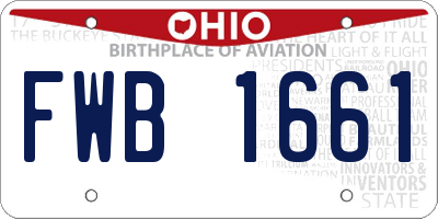 OH license plate FWB1661