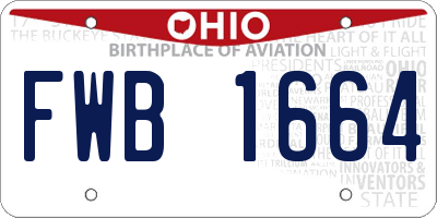 OH license plate FWB1664