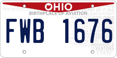 OH license plate FWB1676