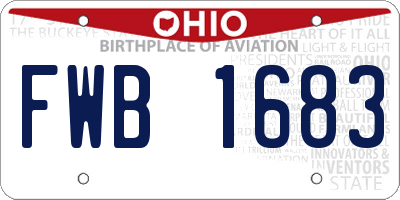 OH license plate FWB1683