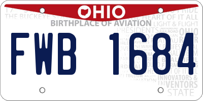 OH license plate FWB1684