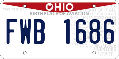 OH license plate FWB1686