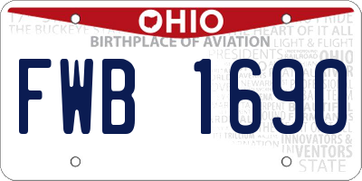 OH license plate FWB1690