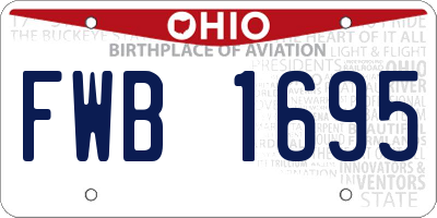 OH license plate FWB1695