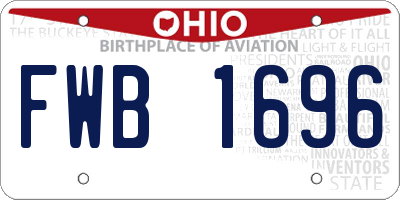 OH license plate FWB1696