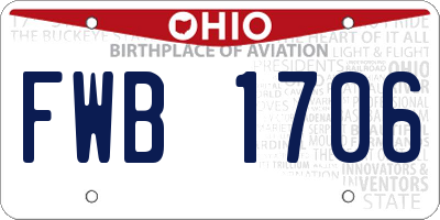 OH license plate FWB1706