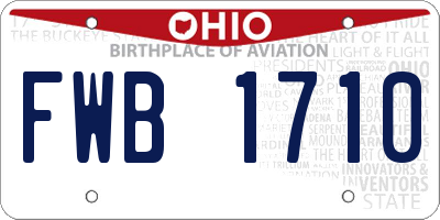 OH license plate FWB1710