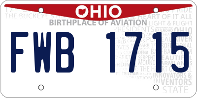 OH license plate FWB1715