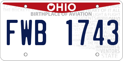 OH license plate FWB1743