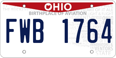 OH license plate FWB1764