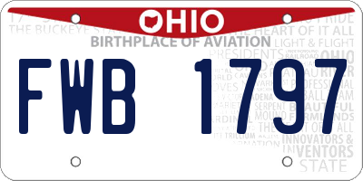 OH license plate FWB1797