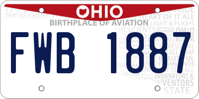 OH license plate FWB1887