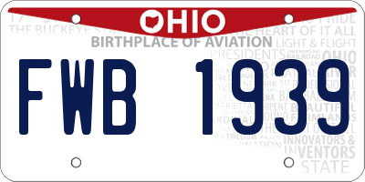 OH license plate FWB1939