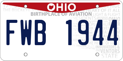 OH license plate FWB1944