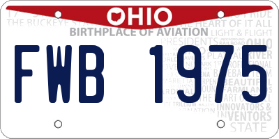 OH license plate FWB1975