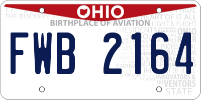 OH license plate FWB2164