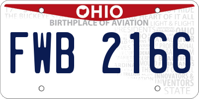 OH license plate FWB2166