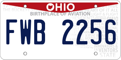 OH license plate FWB2256