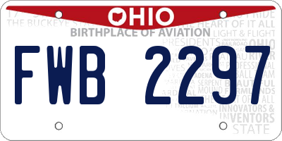 OH license plate FWB2297