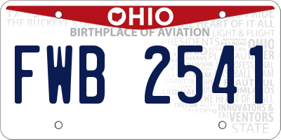 OH license plate FWB2541