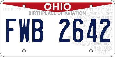 OH license plate FWB2642