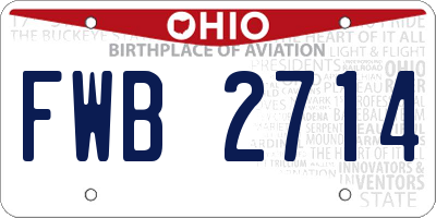 OH license plate FWB2714