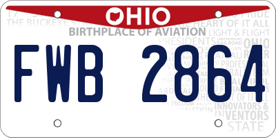 OH license plate FWB2864