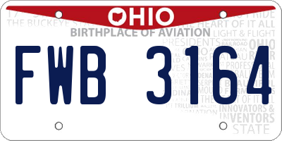 OH license plate FWB3164