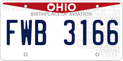 OH license plate FWB3166