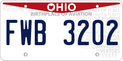 OH license plate FWB3202