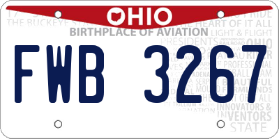 OH license plate FWB3267